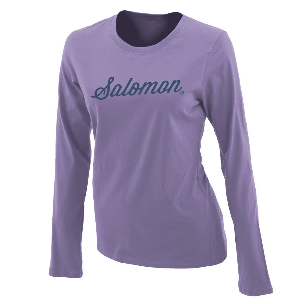 SALOMON SMOOTH LS G Philippines - Kids' Tee Shirt - Grey | 154739-LGP